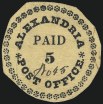 Alexandria Va., 5c Black on Buff, Postmaster's Provisional, (Scott 1X1-1X2)