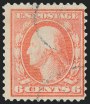 6c Red Orange on Bluish, Used, (Scott 362)